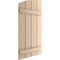 Ekena Millwork Smooth 4 Board Joined Board-n-Batten w/Elliptical Top Faux Wood Shutters, 22W x 62H, PR SHUBJL22X62SMPR - alternate 5